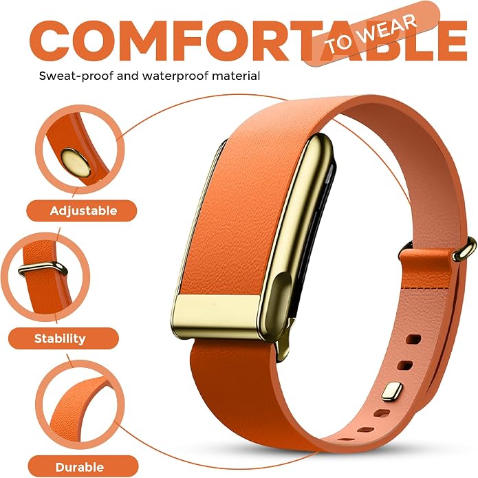DADO Luxe Tapered Leather Replacement Band Compatible with WHOOP 5.0, One, Peak, and Life Fitness Tracker – Durable & Comfortable | Not for Whoop Gen 4