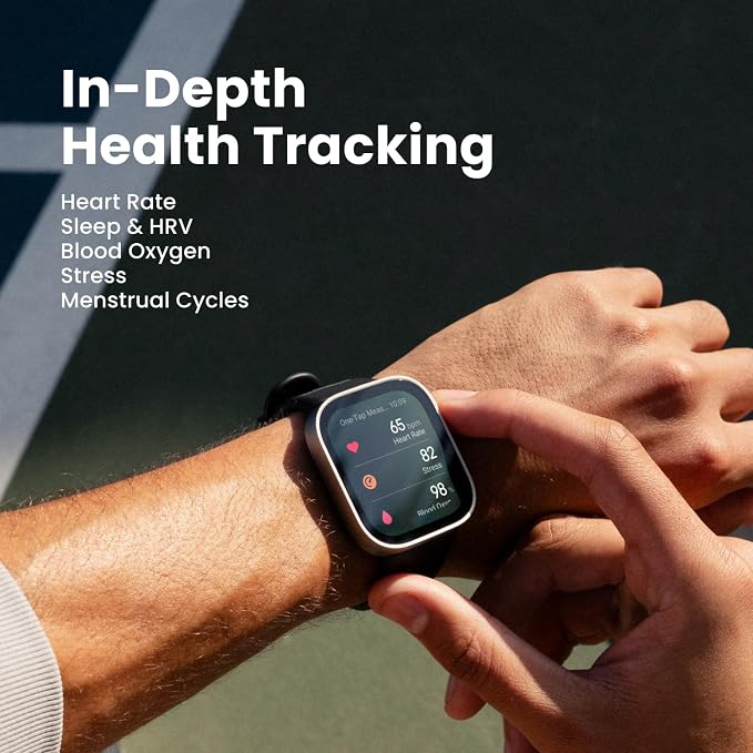 Amazfit Bip Max 50mm Smartwatch, 2.07" AMOLED Display, 20 Days of Battery, GPS, 4GB Storage, Offline Maps, Fitness Tracker, Hybrid Training, 150+ Sports, HYROX Mode, 5 ATM for Android & iPhone, Gray