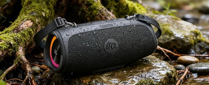TAZATA Portable Loud Bluetooth Speaker, 90W (Peak) Large Subwoofer Speakers Wireless Bluetooth 5.3 with Powerbank USB Charge Out,Rugged Outdoor for Party,Beach,Golf,Pool,Shower,Valentines Day Gifts