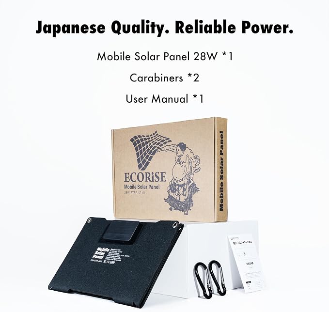 28W Solar Panel Charger, Foldable Portable Solar Charger with USB-C and Dual USB-A Outputs for Phones, Tablets, Power Banks, Camping, Hiking, Backpacking and Emergency Preparedness