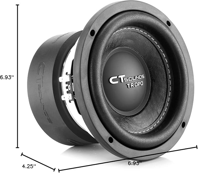 CT Sounds TROPO-6.5-D4 400 Watts Max 6.5 Inch Car Subwoofer Dual 4 Ohm