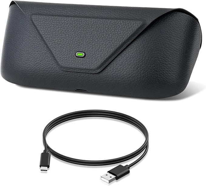Portable Charging Case for Ray-Ban Meta Headliner/Skyler/Wayfarer & Oakley Meta HSTN, Smart Glasses Replacement Charger Dock with LED Indicator