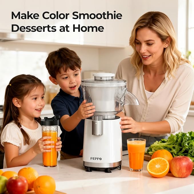 FEPPO Snow Cone Machine & Smoothie Blender 2 in 1, 700W Powerful Shaved Ice Machine Slushine Machine, Frozen Margarita Machine with Stainless Steel Blade, Smoothie Recipe, for Home Kitchen Party