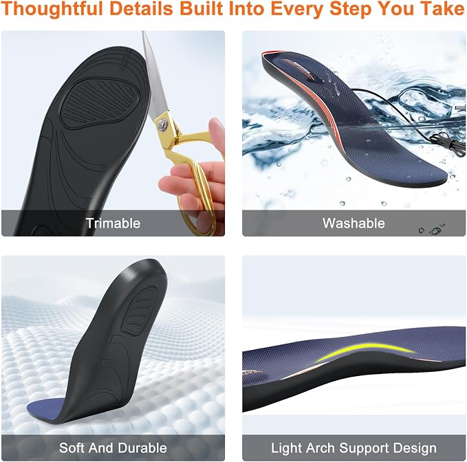 Heated Insoles, Heated Insoles for Women Men with 6000mAh Battery, 4 Temperature Rechargeable Foot Warmers, Full-Foot Heating, Electric Heating Insole for Outdoor Hunting Fishing Camping