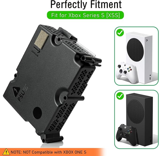 Replacement Internal Power Supply AC Adapter Brick for Xbox Series S (XSS),with Power Cord