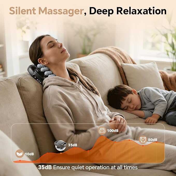Beown 16 Head Massage Gun Deep Tissue, Fathers Day Dad Gifts, Back Muscle Massager with 3 Modes & 30 Intensity Levels for Legs, Waist, Back, Neck, Portable Percussion Massage Gun for Pain Relief,