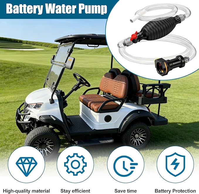 Golf Cart Water Hand Pump | Compatible with Trojan HydroLink & Flow-Rite Pro Fill Watering Systems | Portable Water Filler for Golf Carts & RVs