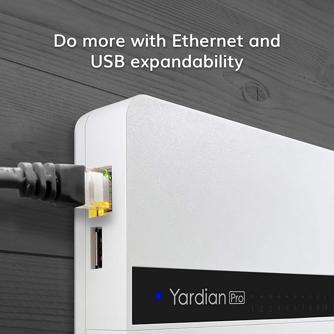 Yardian Pro Smart Sprinkler Controller (6-Zone) – Easy DIY Install, Apple HomeKit, Ethernet & Wi-Fi, Manual Buttons, Weather-Based Scheduling