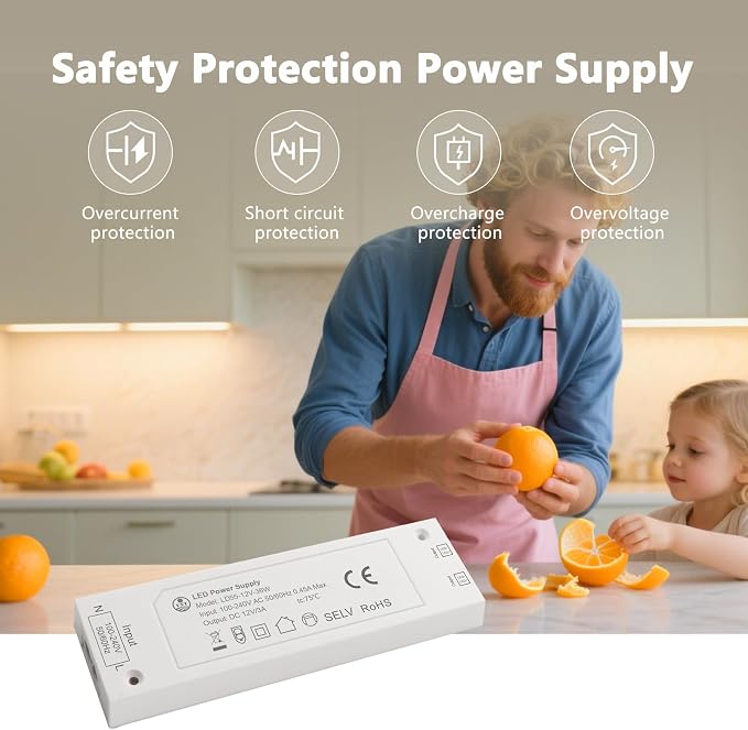 VST Under Cabinet Lighting 6 Pack, Smart LED Light Bars 2700K-6500K Dimmable, App & Voice Control for Google Home & Alexa, Remote & Hand Wave, Seamless Linkable 12V Plug-in for Kitchen, Closet, Shelf