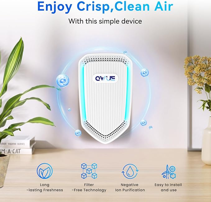3Pack Air Ionizer Plug In, Filterless Home Negative Air Purifier, Quiet Air Freshener Portable Cleaner for Odors Smoke Dust, Air Purifiers for Home Office, Bedroom