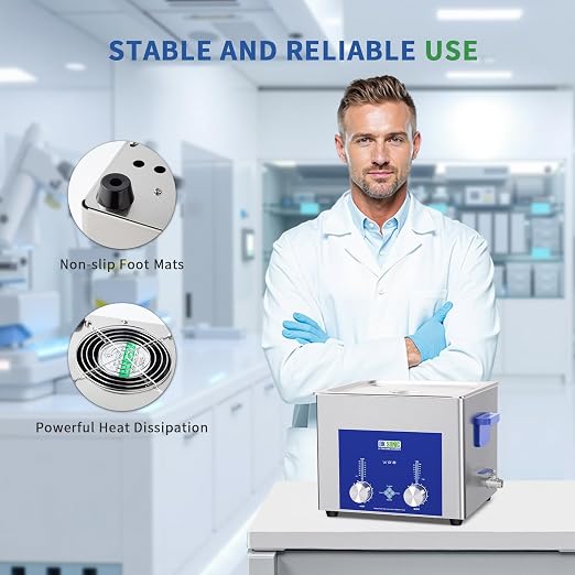 DK SONIC Industrial Ultrasonic Cleaner 15L,360W Commercial Sonic Cleaner with Encoded Timer,Heater&Basket, Multiple Functions for Carburetors, Motorcycle Engines, Chains