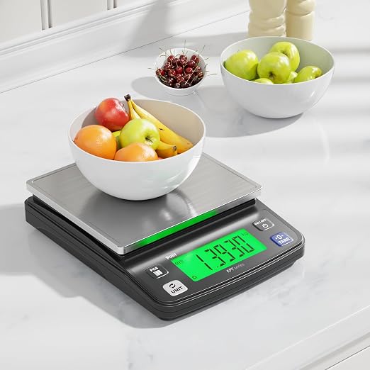 Polit KPT Digital Kitchen Scale – 0.5g Precision 13lb/6kg Food Scale with Stainless Steel Tray, Dual Power and Counting Mode for Cooking, Baking, Meal Prep and Seed or Hardware Uses