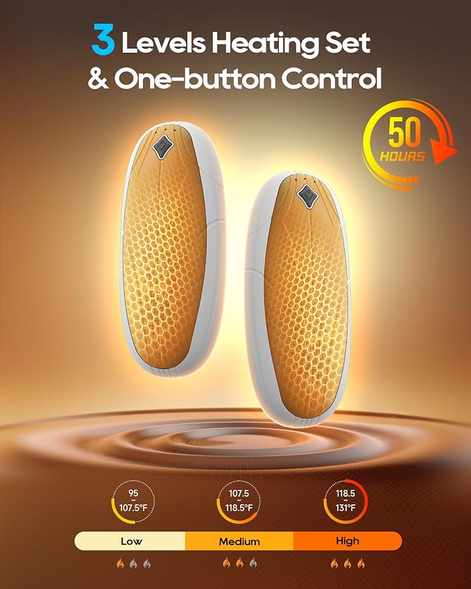 Hand Warmers Rechargeable 2 Pack, 14000mAh Electric Hand Warmers with Wireless Charging Case, AI Chip 3 Heat Settings Up to 50-Hour Portable Pocket Heater, Gifts for Christmas, Camping, Hunting, Golf