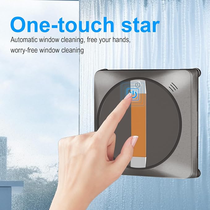 Window Cleaning Robot, Ultra-Thin Design, 5600PA Suction, Automatic Smart Vacuum for Glass, Tiles (Grey)