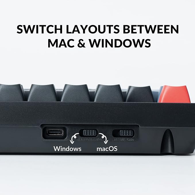 Keychron K10 Pro Wireless Custom Mechanical Keyboard, Full-Size QMK/VIA Programmable Bluetooth/Wired White Backlight with Hot-swappable Keychron Super Brown Switch Compatible with Mac Windows Linux