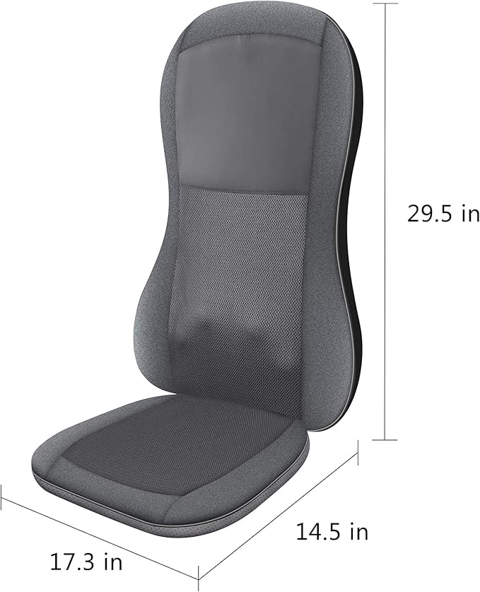 COMFIER Shiatsu Full Back Massager,Massage Chair Pad with Heat,2D/3D Massage Seat Cushion,Chair Massager with 10 Shiatsu Nodes, Rolling Kneading Chair Pads for Lower Back,Mothers Day Gift for Women