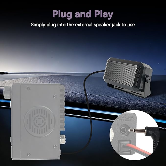 Retevis MB3 CB Radio, CB Radio Kit with Magnetic Antenna and External Speaker, PA System, Easy to Operate, Long Range CB Radio for Truckers