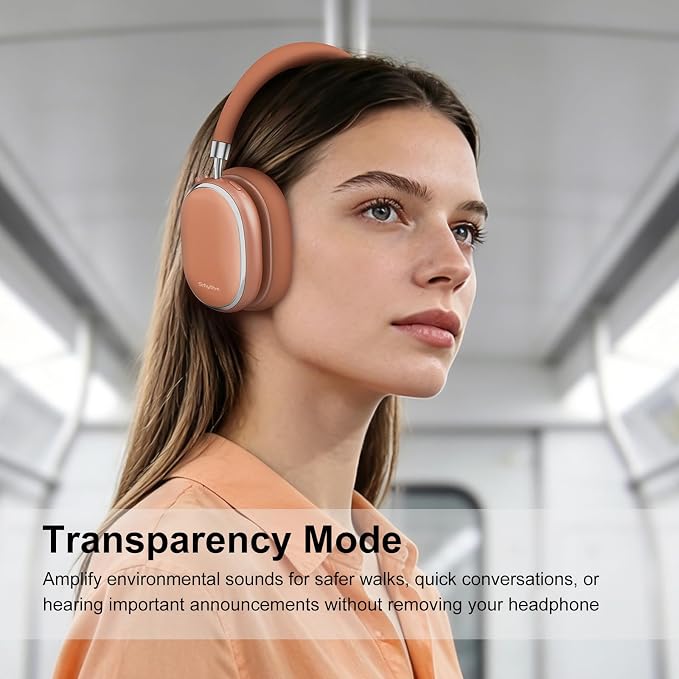 Srhythm NiceComfort 95 Adaptive Noise Cancelling Headphones Wireless | Bluetooth with Spatial Audio,Transparency,ENC,HD Sound,Low Latency for Gaming,Slim Headphones Lightweight