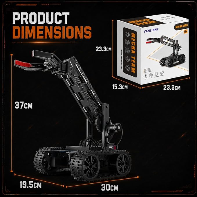 Robotic Arm Kit,STEM Toys Science Kits for Kids Age 8-12,Cool Engineering Building Toys,Educational Projects Set Gifts for 8 9 10 11 12 13 14 Years Old Boys Girls Teens,Birthday Xmas Gifts for Teens