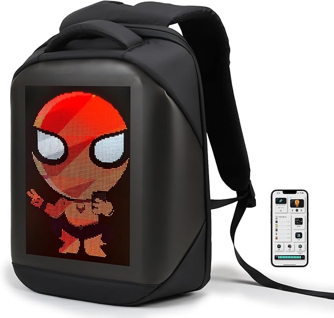 LED Backpack,16 Inch Programmable Screen Laptop Backpack | App Control,Waterproof led bag, Travel, Cycling,Motorcycle Backpack,Venues support,Hit The Street