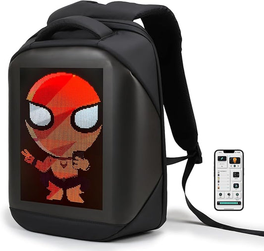 LED Backpack,16 Inch Programmable Screen Laptop Backpack | App Control,Waterproof led bag, Travel, Cycling,Motorcycle Backpack,Venues support,Hit The Street