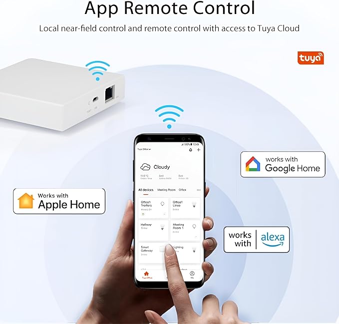 Matter Smart Wired Hub Gateway for Home Automation, Thread & Tuya Zigbee 3.0 Protocol, 2.4GHz WiFi Only, Matter Controller Supports Google, Alexa, Apple HomeKit