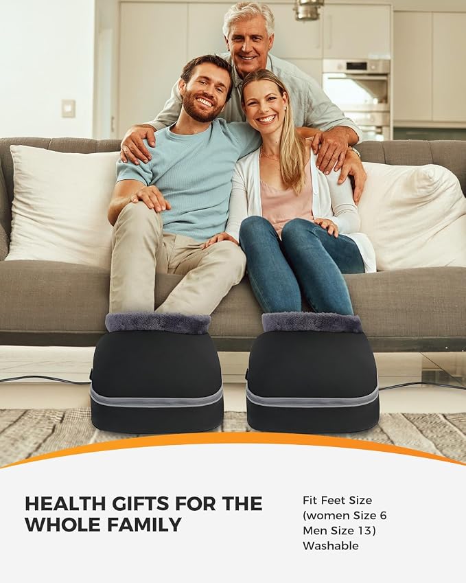 CooCoCo Shiatsu Foot Massager with Heat, Birthday Gifts for Women, Feet Massager for Plantar Fasciitis, Neuropathy, Foot Warmer for Circulation and Pain Relief, Feet Heater Under Desk