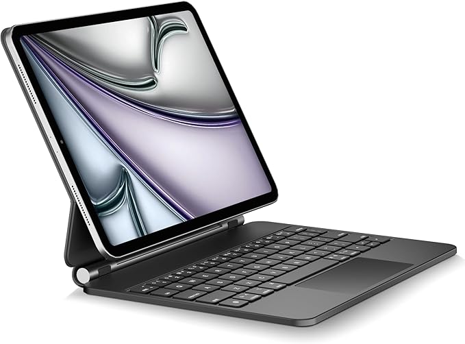 Magic Keyboard Case for iPad Pro 11-inch M5 2025 & M4 2024 : Smart Multi-Touch Trackpad, RGB Backlit, Function Row, Black