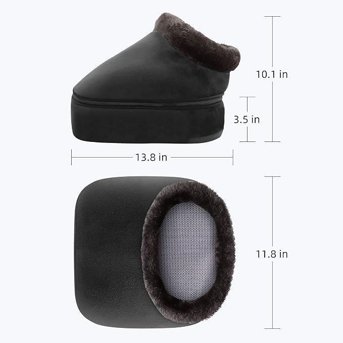 COMFIER Foot Warmer Massager,Gifts for Women,Men,Shiatsu Foot Massager with Heat, Electric Heating Pad for Back Feet,Back Massager for Pain Relief(Black)