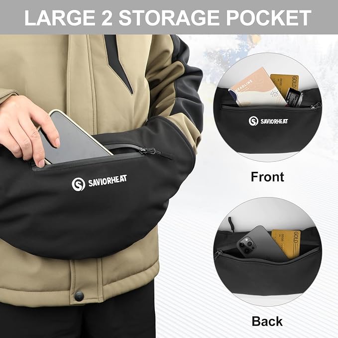 SAVIOR HEAT Heated Hand Muff, Electric Heating Hand Warmer Pouch for Winter Outdoor Hunting Camping Golf Photography