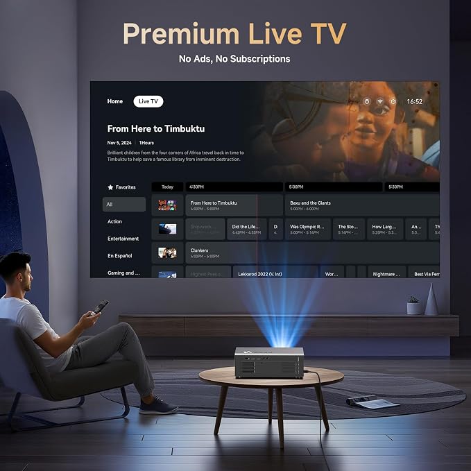 4K Projector with Built-in Apps, 1500ANSI Auto Focus&6D Keystone Dolby Audio Kogata Smart Projector with WiFi 6 Bluetooth Outdoor Movie Proyector for Home Theater HDR10+ UPGRADE