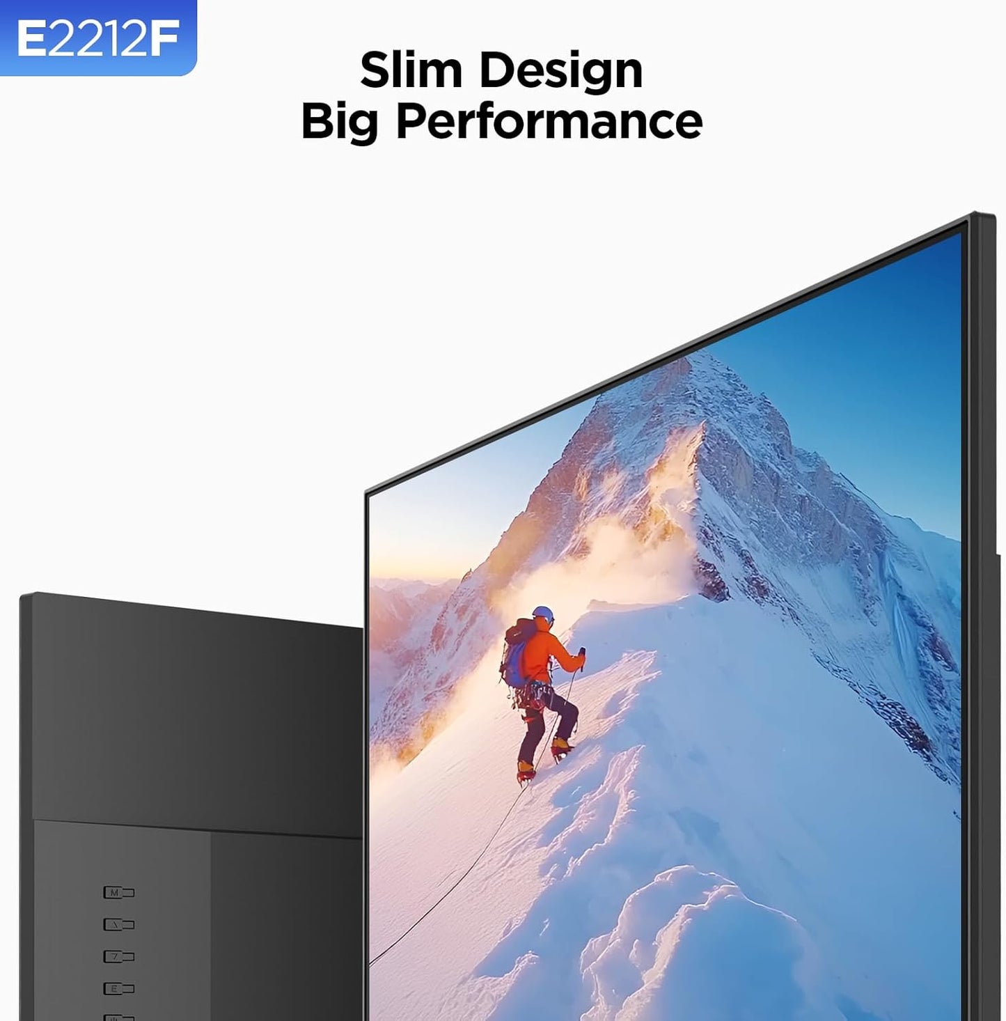 KOORUI 22 Inch Computer Monitor Full HD 1080P 100Hz PC Gaming Screen VA Panel Ultra-Slim Display 3000:1 Contrast Ratio with Adpitive Sync (HDMI/VGA/VESA Compatible 100x100mm/Audio Out), Tilt, Black