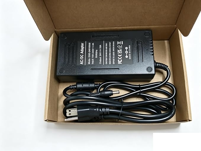 24V 10A AC to DC Adapter for LED Strip Light Driver CCTV Cameras 3D Printer Security System LCD Monitor,24 Volts 10 Amps Power Transformer 5.5x2.5mm&5.5x2.1mm Massage Chair AC to DC Converter