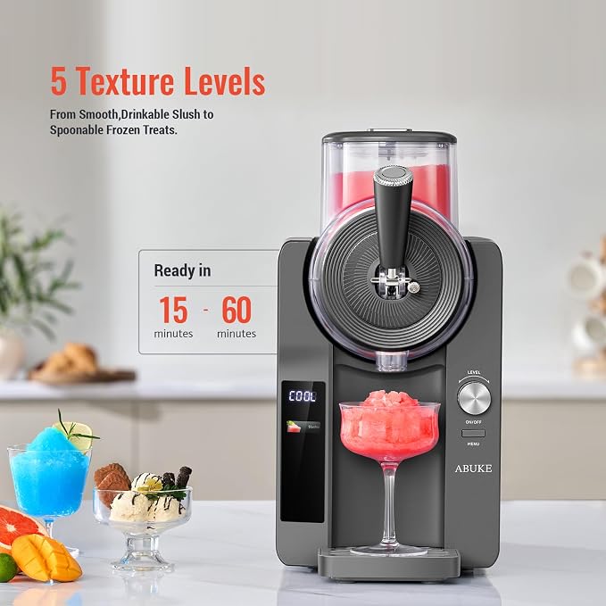 Frozen Drink Machine - Digital Slushie Maker with Multiple Modes, Ice Cream, Milkshake & Smoothie, 68oz Capacity, Self-Cleaning, Gray