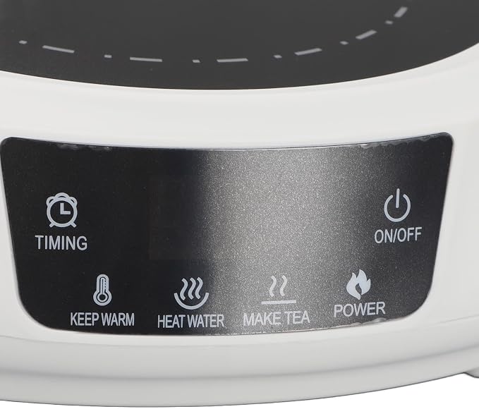 800W Mini Electric Stove, 800W Portable Electric Hot Plate Concentrated Energy Heating for Making Tea (White)