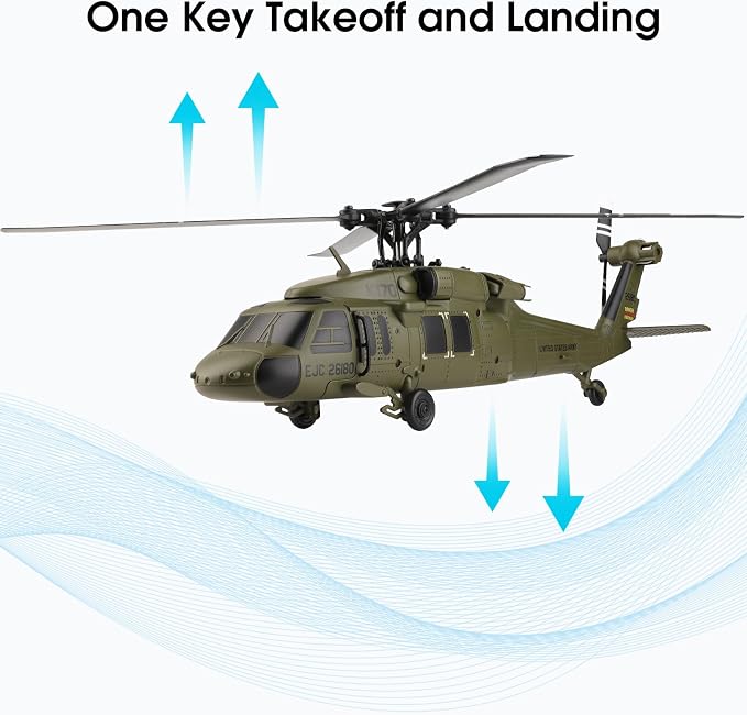 WLtoys K170 RC Helicopter, 4CH 2.4GHz Fixed-Wing Aircraft RTF with 6-Axis Gyro, One-Key Stunt & Altitude Hold, Crash-Resistant, Outdoor/Indoor Helicopter for Beginner Teens Adults