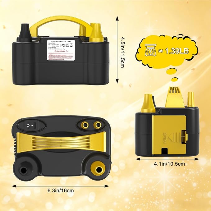 chamvis Balloon Pump Electric, Balloon Air Pump Inflate Pump for Balloons: Blower Machine for Fast and Easy Filling Balloons