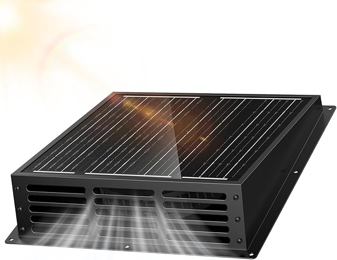 25W Solar Fan for Chicken Coop, 430CFM Solar Exhaust Fan with IP67 Waterproof Solar Panel-No Wiring Required, Easy Install Greenhouse Fan for Shed, Attic,Barn, Dog House