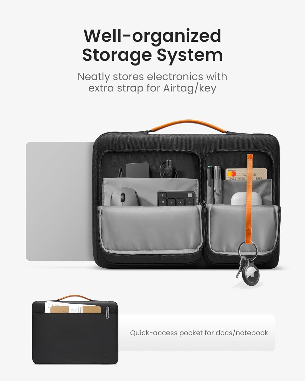 tomtoc 360 Protective Laptop Carrying Case for 15.6-16.2 Inch Acer Aspire 5/7, Lenovo Legion 5i Pro Gen 7, The Razer Blade 17, Dell Inspiron 16/XPS 17, LG Gram 17, More Asus Thinkpad Chromebooks