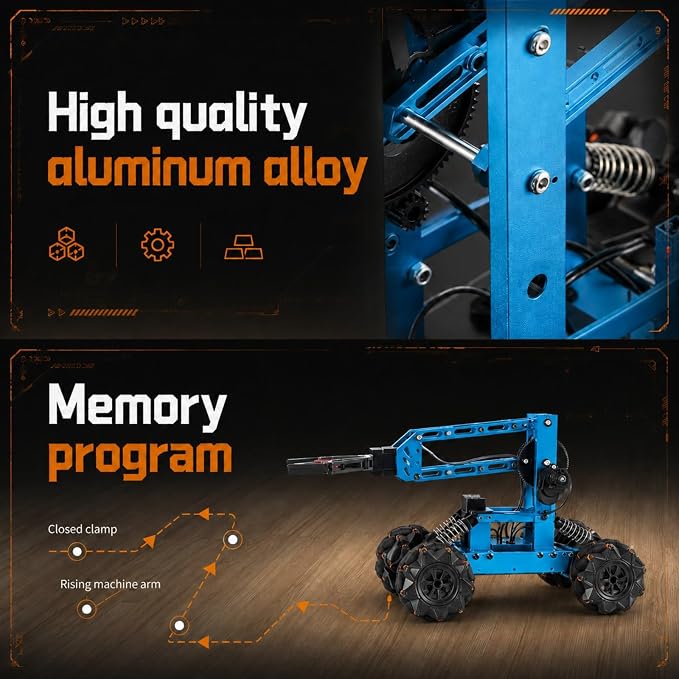 VANLINNY Robot Arm,STEM Project for Boys Age 8-12,Robotic Kit for Aged 12-16,Educational Science Kits for Kids,Building Experiment Robotics Set Project Gifts for 8 9 10 11 12 Years Old Teens.