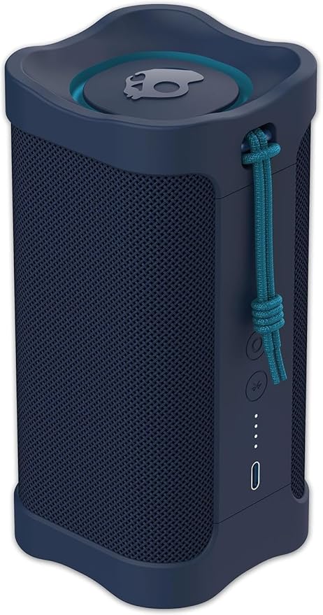 Skullcandy Wireless Terrain XT Bluetooth Speaker - IPX7 Waterproof Portable Terrain Speaker with Dual Custom Passive Radiators, 14 Hour Battery, Nylon Wrist Wrap, & True Wireless Stereo (Navy)