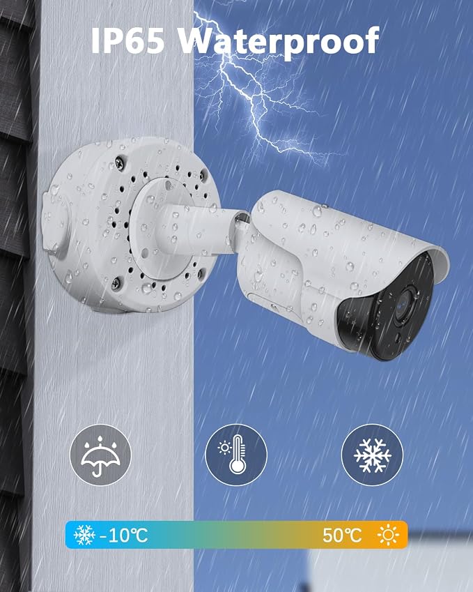 【Only Compatible with Bullet Cameras】 Universal Bullet Security Camera Mount Bracket Hide Cable, Metal Electric Enclosure, Waterproof Outdoor Camera Cover, Base Junction Box for CCTV Cams (2 Pack)
