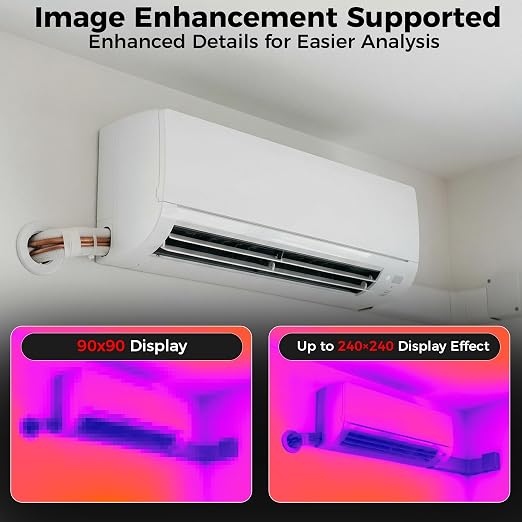 USB-C Thermal Imaging Camera for Android, Plug-and-Play Infrared Imager, TISR 240×240 & 25Hz Smooth Scan, -4°F to 1022°F, Pocket-Sized Tool for Water Leak Detection, HVAC, Electrical & DIY Inspection