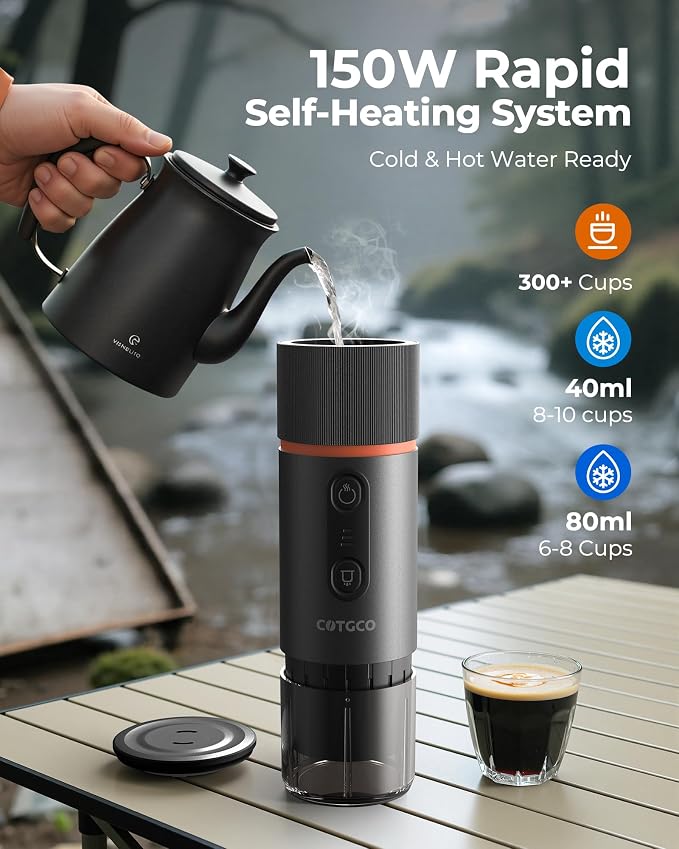 portable espresso machine (Black)