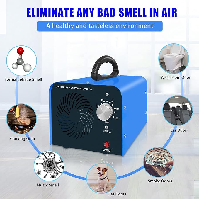 Ozone Generator 280,000mg/h Ozone Odor Eliminator Ozone Machine Ionizer Odor Remover Deodorizer Ozonator for Home, Cars and Pet Odor Removal