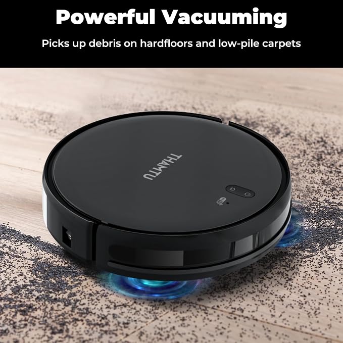 Robot Vacuum and Mop Cleaner Automatic Recharging Vacuum Robot Cleaner for Hardwood Floor, Low-Pile Carpet, Pet Hair