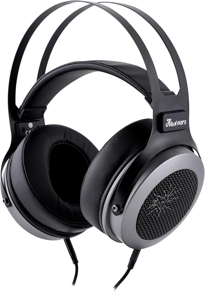 Linsoul Kiwi Ears Altruva Over Ear Headphone, Hi-Fi 50mm Dynamic Driver Monitoring Headphones, Wired Gaming Headset, Open-Back Stereo Headphones for Studio Engineer Audiophile Gaming (BlackGrey)