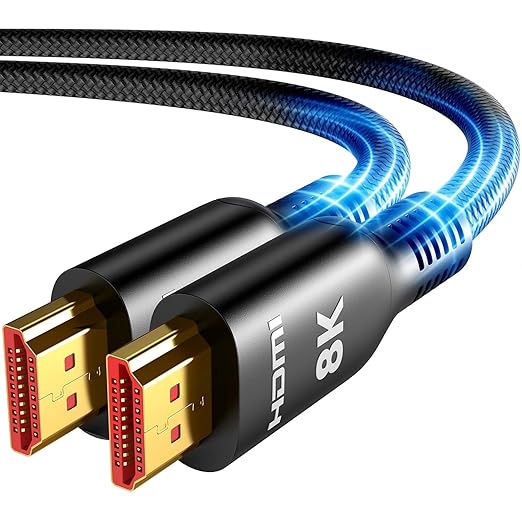Highwings Long HDMI Cable 25FT, 8K 4K HDMI 2.1 Cord Ultra High Speed[48Gbps 8K@60Hz 4K@120Hz], Heavy Duty, Flexible,Braided, eARC, HDCP 2.2&2.3, HDR 10-Compatible with HDTV,Projector,Monitor and More