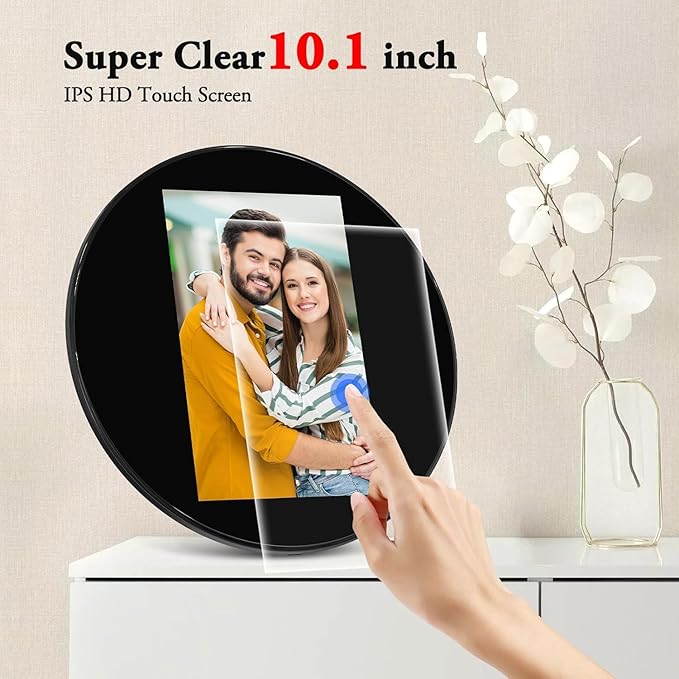 Digital Picture Frame, ThankVip 10.1 Inch WiFi Digital Photo Frame, IPS HD Display Touch Screen,32GB Storage, Slideshow, Wall Mountable, Auto-Rotate, Share Photos and Video via Uhale App