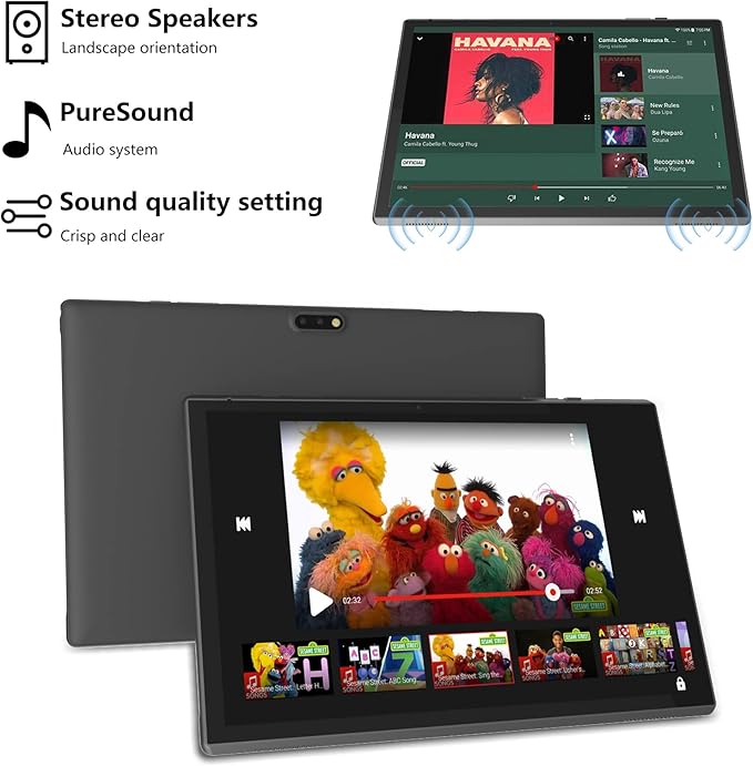 Android Tablet 10 Inch Tablet With Case Stylus Android 15 Tablets 8GB RAM 32GB ROM Support 1TB Expansion 6000mah Battery 10.1" IPS HD Touchscreen 2MP+8MP Dual Camera WIFI-6 Bluetooth5.0 Tablets